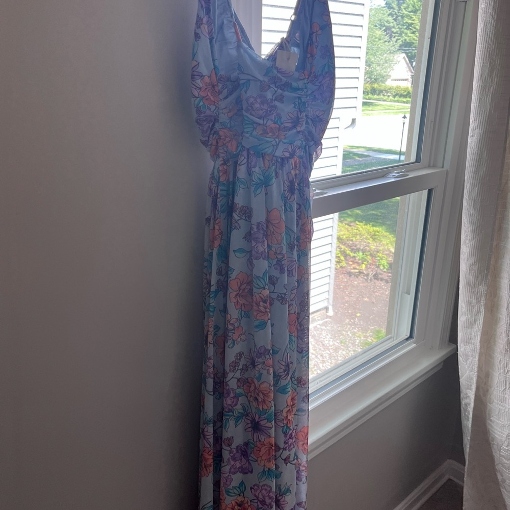 Mystree Floral Print Dress with Pastel Hues